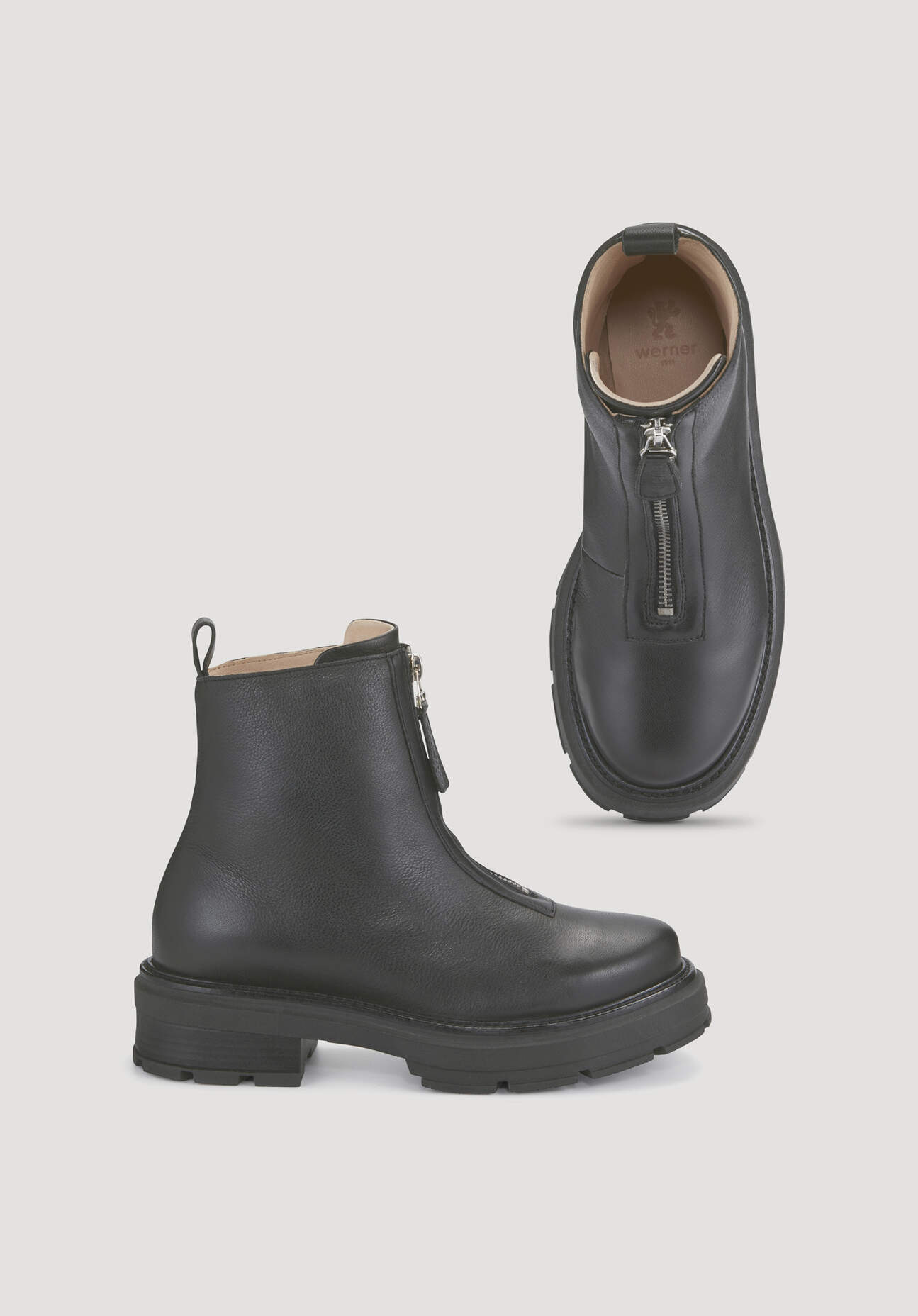 hessnatur Damen Stiefelette aus Nappa-Rindleder - schwarz Grösse41