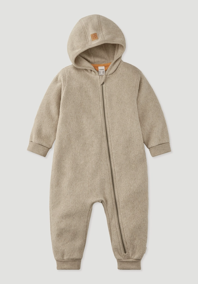 Soft fleece overall made from pure organic cotton
