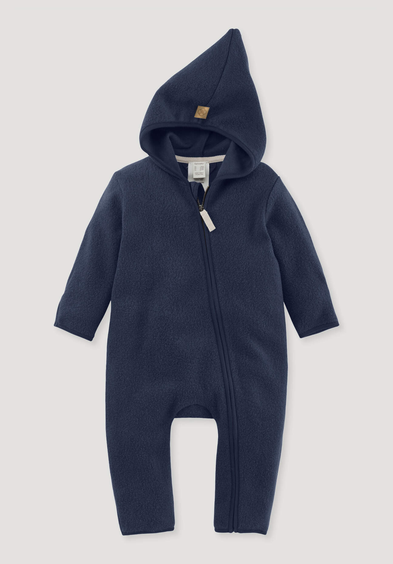 hessnatur Baby Fleece Overall aus Bio-Baumwolle - blau Grösse50/56
