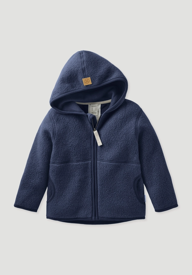 Fleece jacket made of pure organic cotton