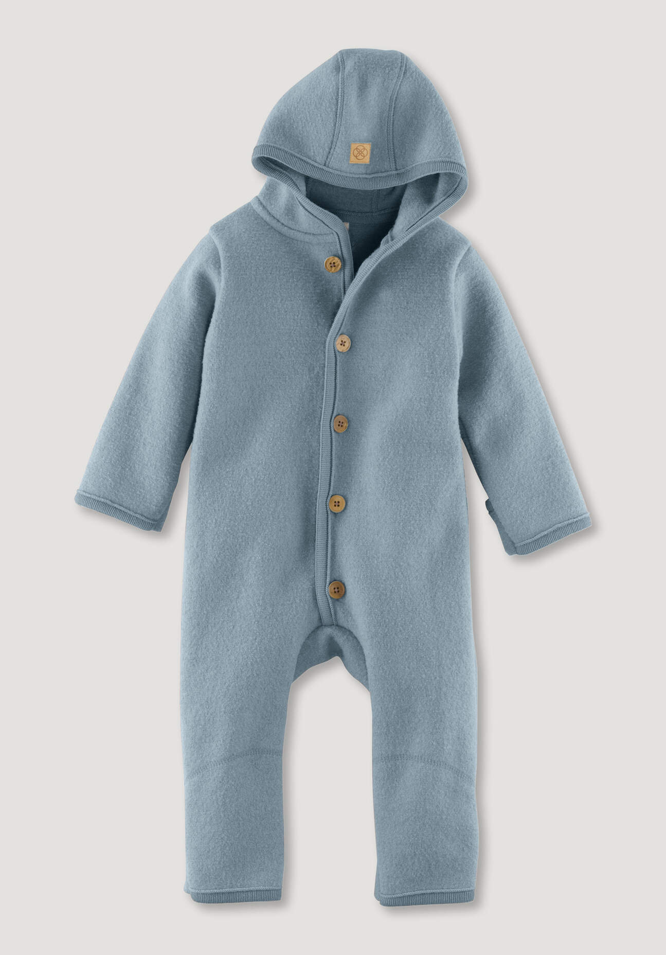 hessnatur Baby Wollwalk Overall aus Bio-Merinowolle - blau Grösse50/56