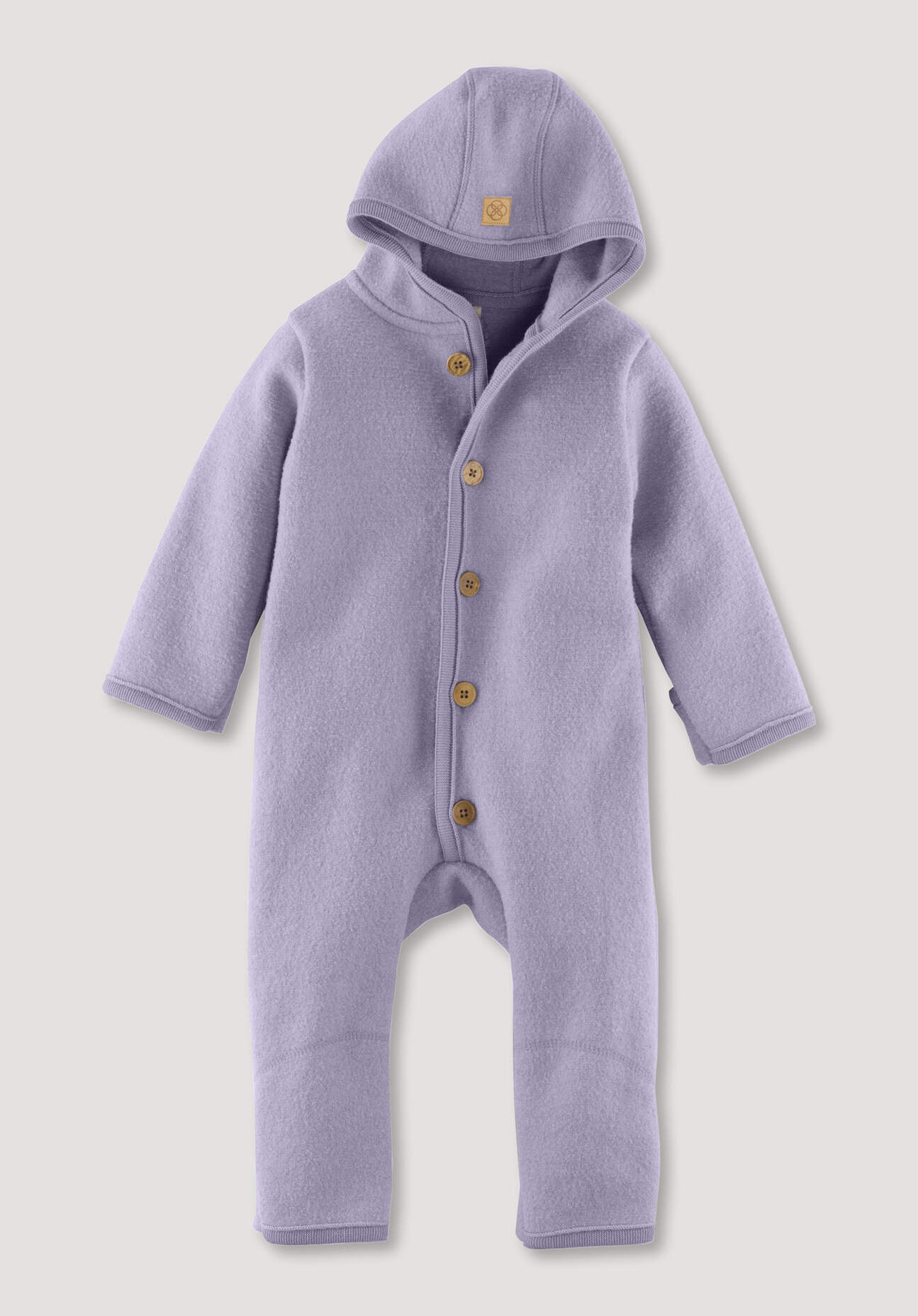 hessnatur Baby Wollwalk Overall aus Bio-Merinowolle - lila Grösse50/56
