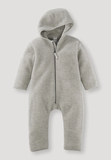 Wool fleece overall made from pure organic merino wool - 0