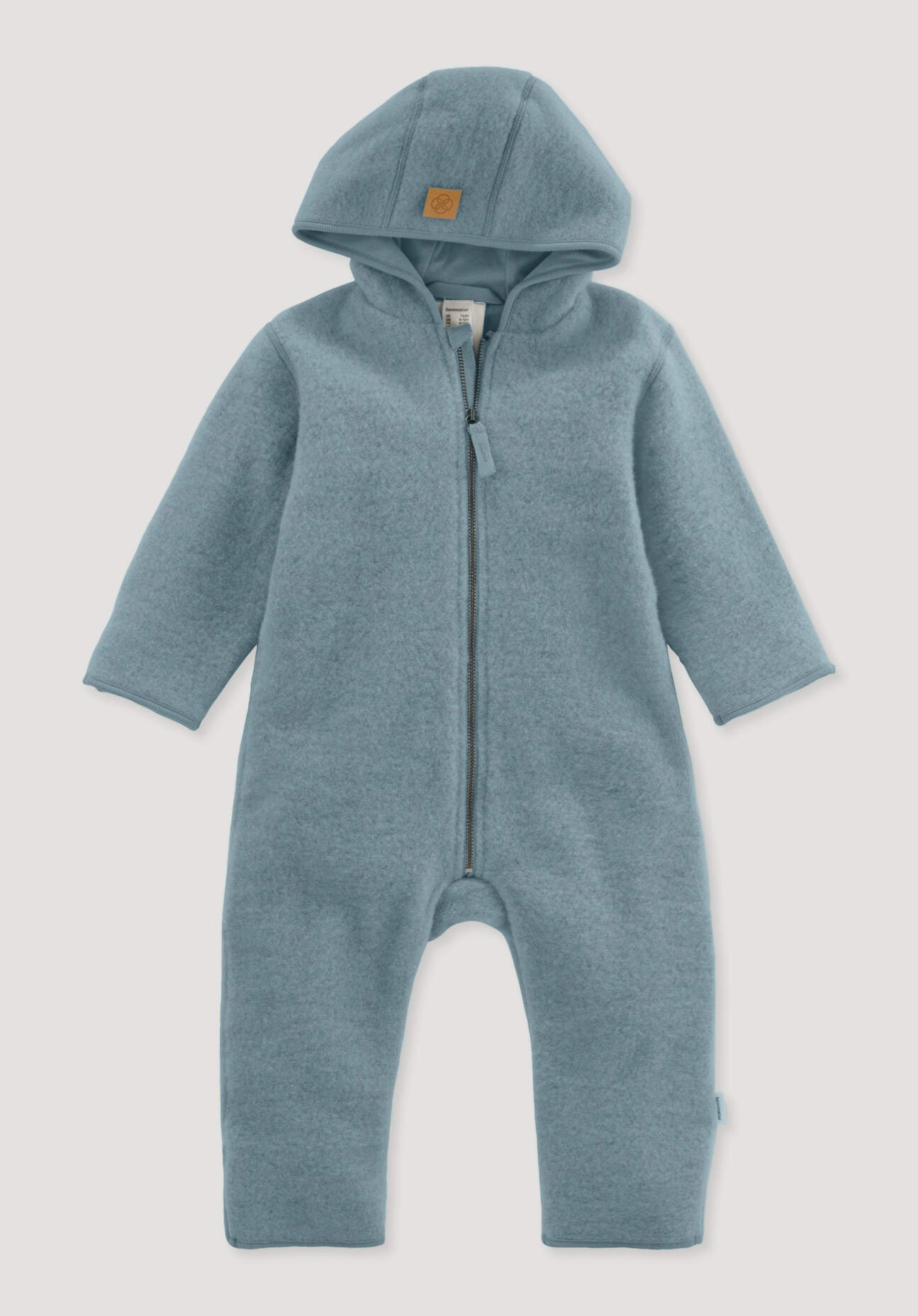 hessnatur Baby Wollfleece Overall aus Bio-Merinowolle - blau - Größe 50/56