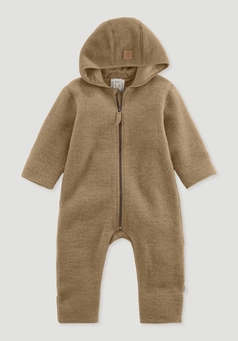 Wool fleece overall made from pure organic merino wool