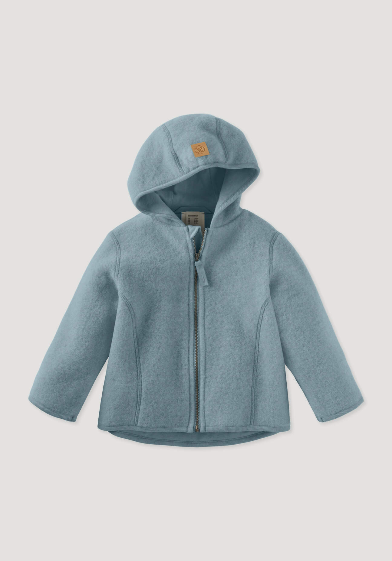 hessnatur Baby Wollfleece Jacke aus Bio-Merinowolle - blau - Größe 86/92