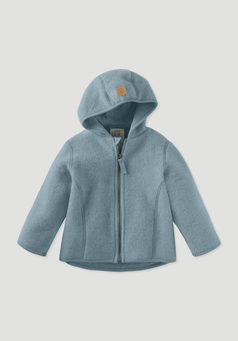 Wool fleece jacket made from pure organic merino wool