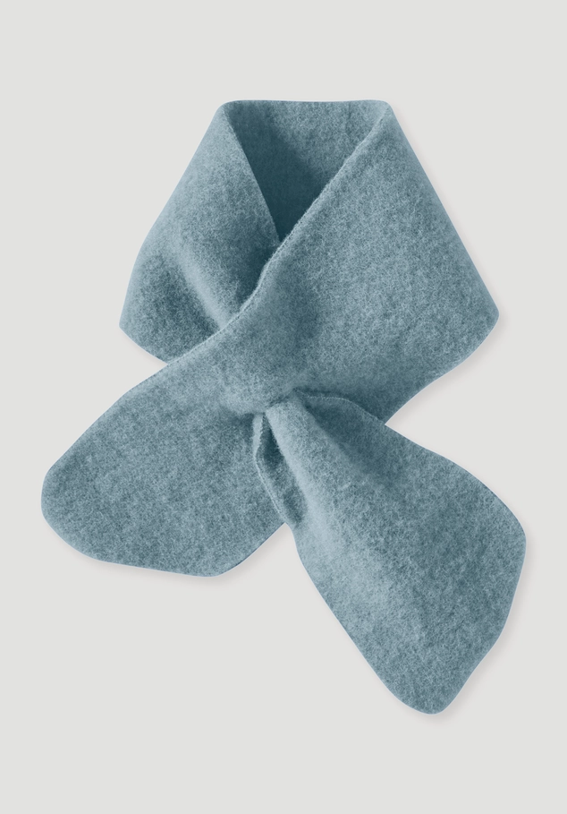 Wool fleece scarf made from pure organic merino wool