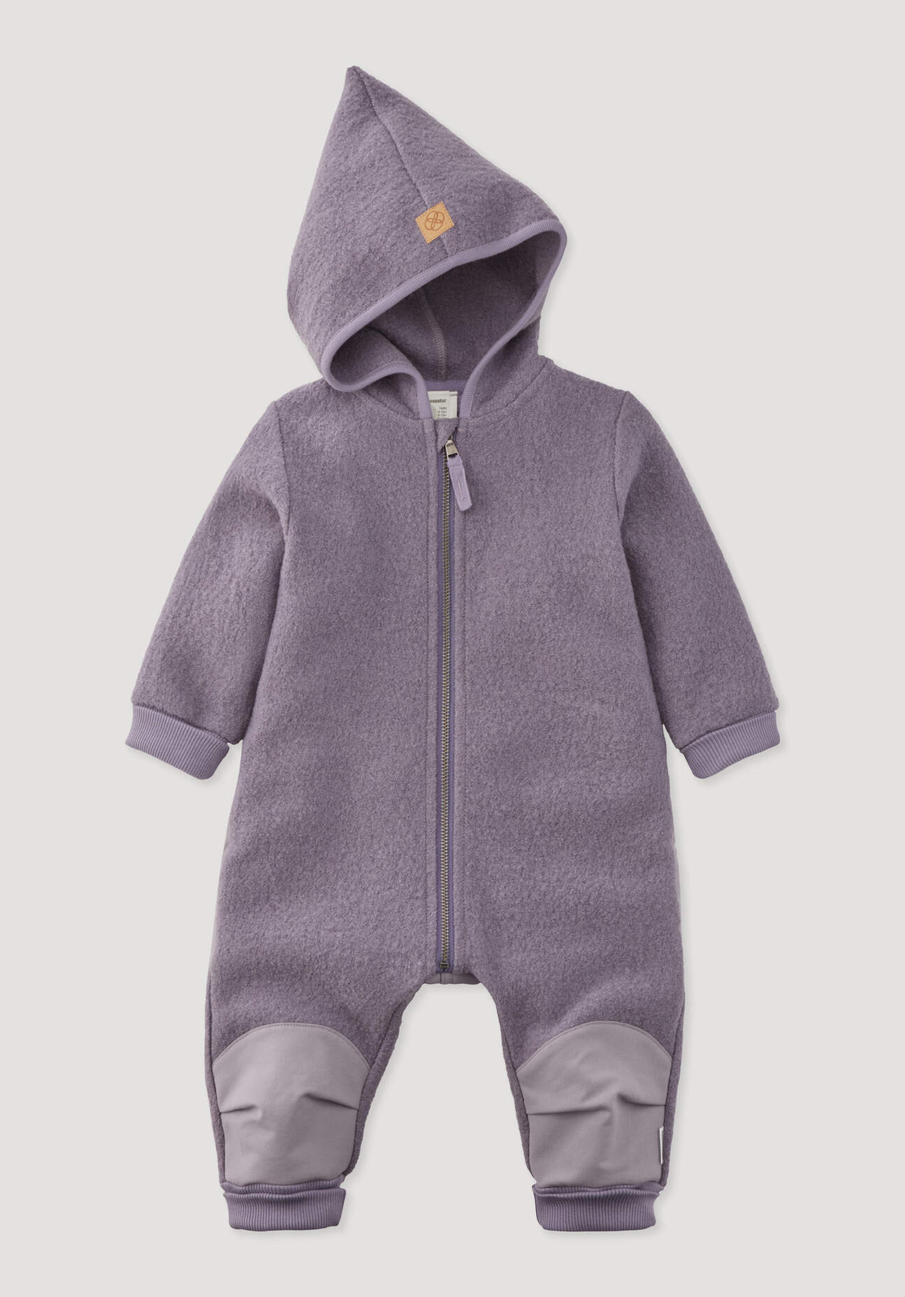 hessnatur Baby Wollwalk Overall aus Bio-Merinowolle mit Softshell - lila Grösse86/92