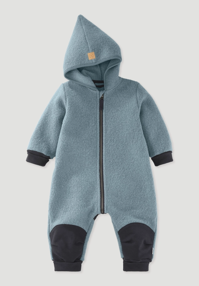 Wool walk overall made of organic merino wool with softshell