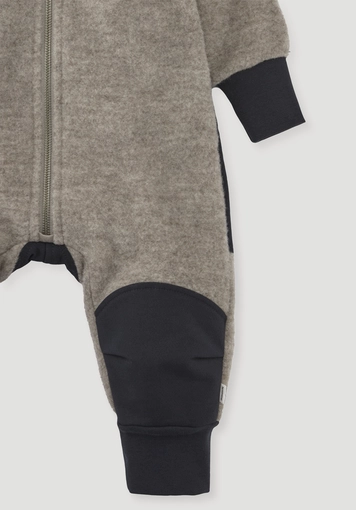 Wool fleece overall made from organic merino wool with softshell - 2