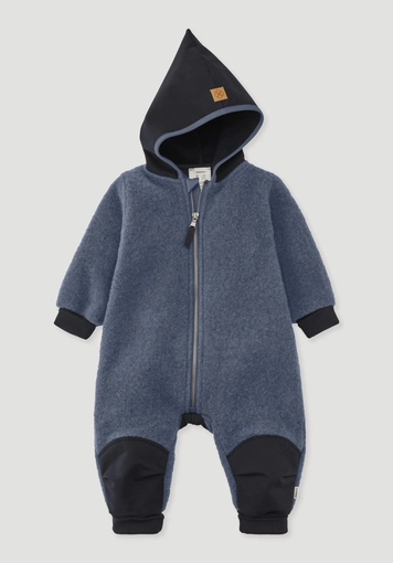 Wool fleece overall made from organic merino wool with softshell - 0
