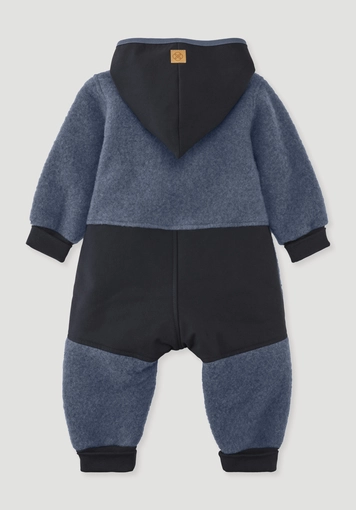 Wool fleece overall made from organic merino wool with softshell - 1