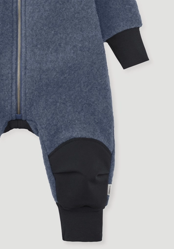Wool fleece overall made from organic merino wool with softshell - 2