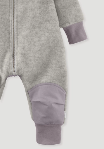 Wool fleece overall made from organic merino wool with softshell - 3