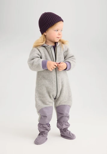 Wollfleece Overall aus Bio-Merinowolle mit Softshell - 0