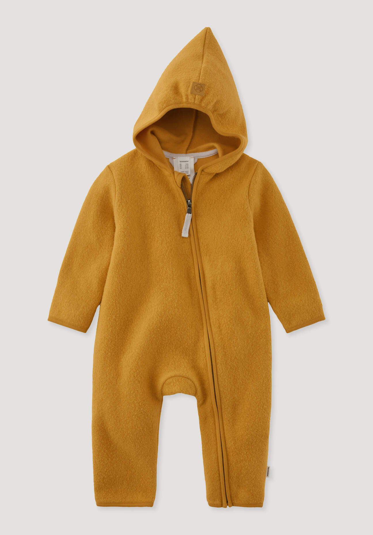 hessnatur Baby Fleece Overall aus Bio-Baumwolle - orange Grösse50/56