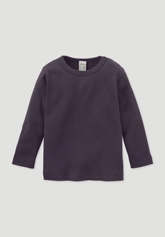 Long-sleeve shirt made of organic cotton with organic merino wool