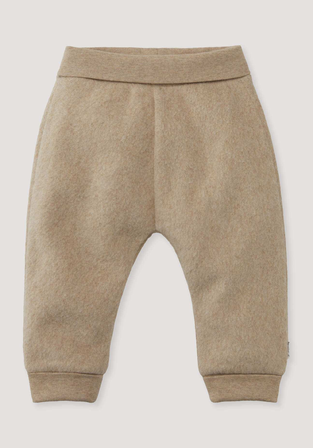 hessnatur Baby Softfleece Hose aus Bio-Baumwolle - beige Grösse50/56