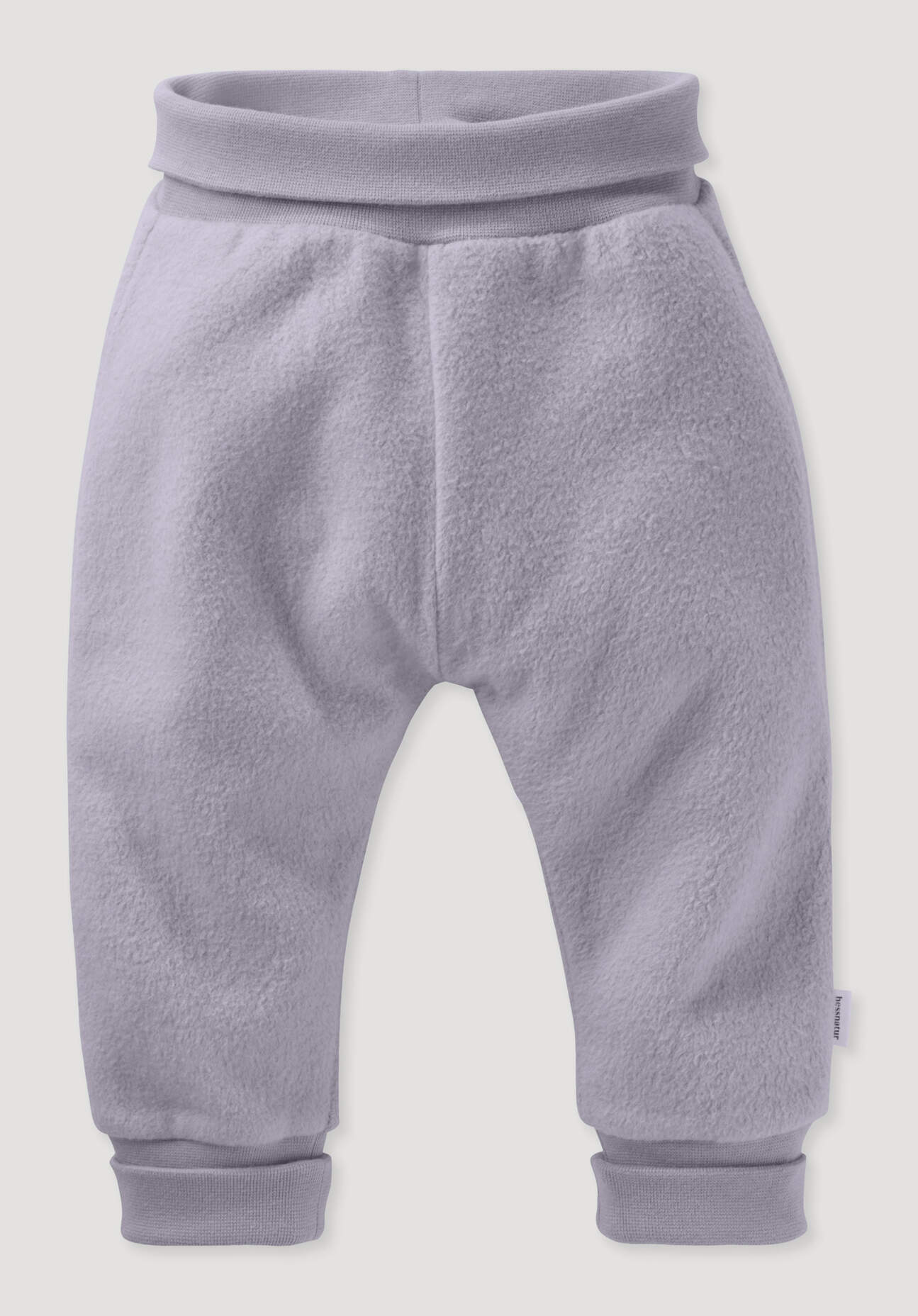 hessnatur Baby Softfleece Hose aus Bio-Baumwolle - lila Grösse50/56