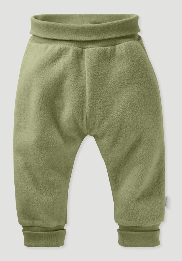 Soft fleece pants made from pure organic cotton