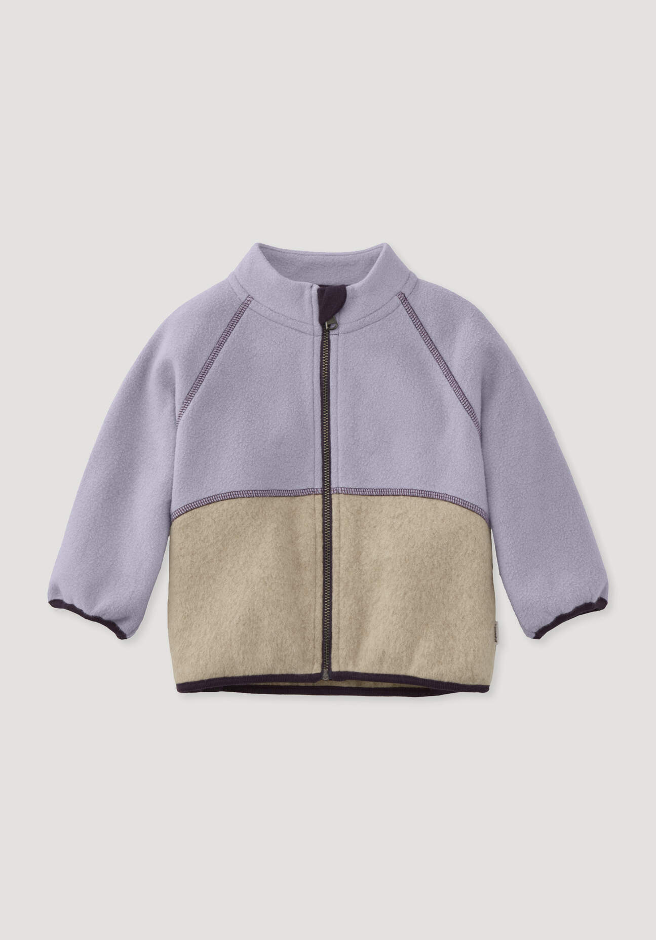 hessnatur Baby Softfleece Jacke aus Bio-Baumwolle - lila Grösse50/56