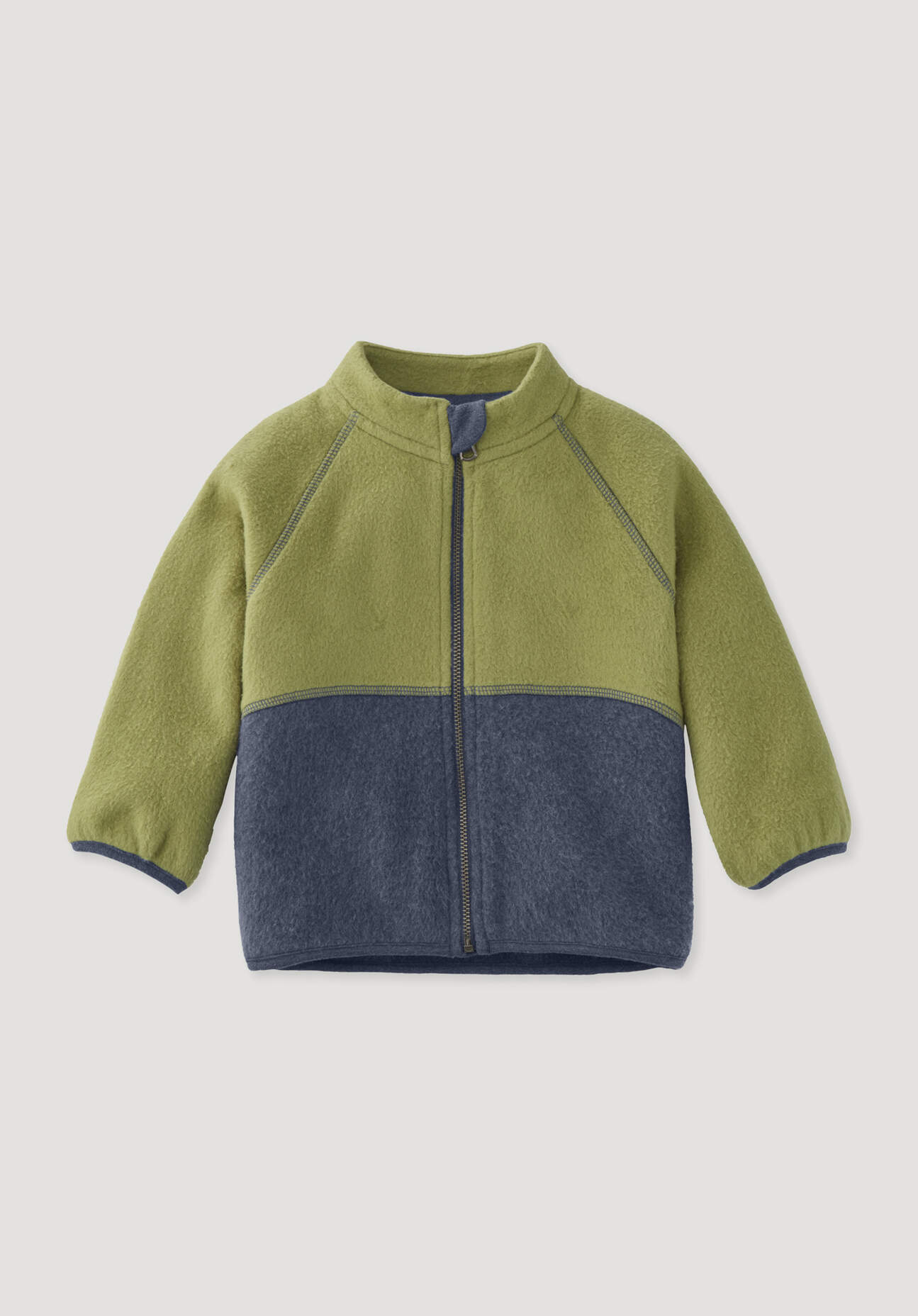 hessnatur Baby Softfleece Jacke aus Bio-Baumwolle - grün Grösse98/104