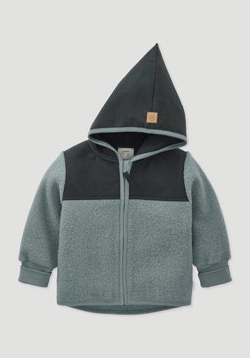 Regular-weight boiled wool jacket with softshell lining made from pure organic merino wool Regular-weight boiled wool jacket with softshell lining made from pure organic merino wool