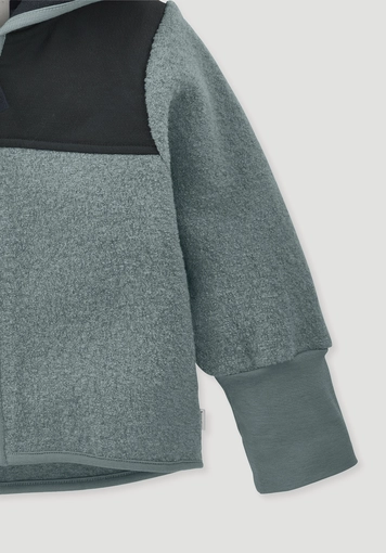 Regular-weight boiled wool jacket with softshell lining made from pure organic merino wool - 2