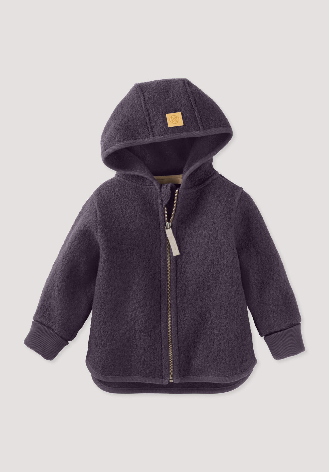 hessnatur Baby Walkjacke aus Bio-Merinowolle - lila Grösse62/68