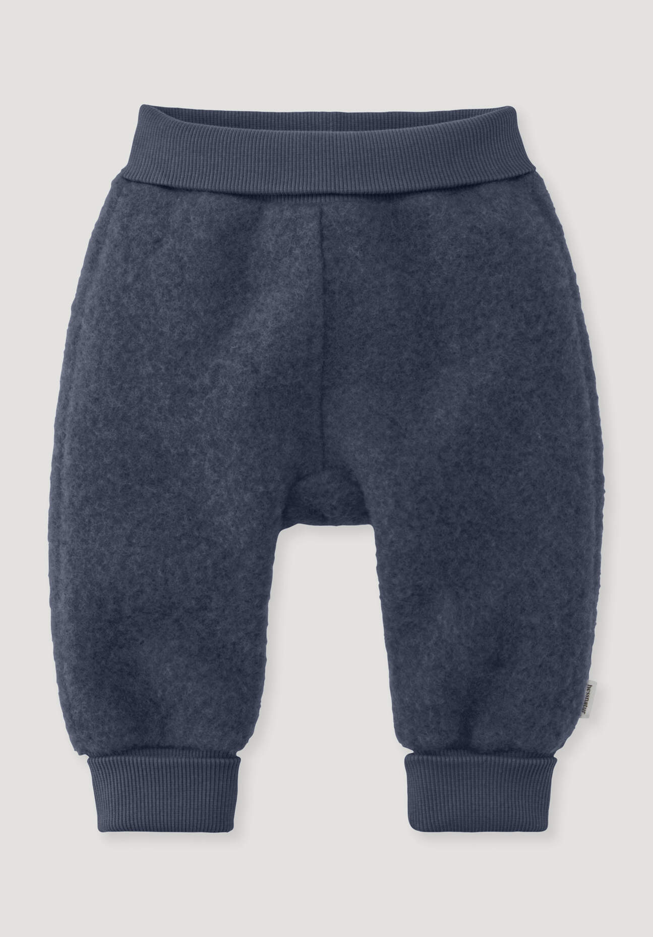hessnatur Baby Wollfleece Hose aus Bio-Merinowolle - blau - Größe 86/92