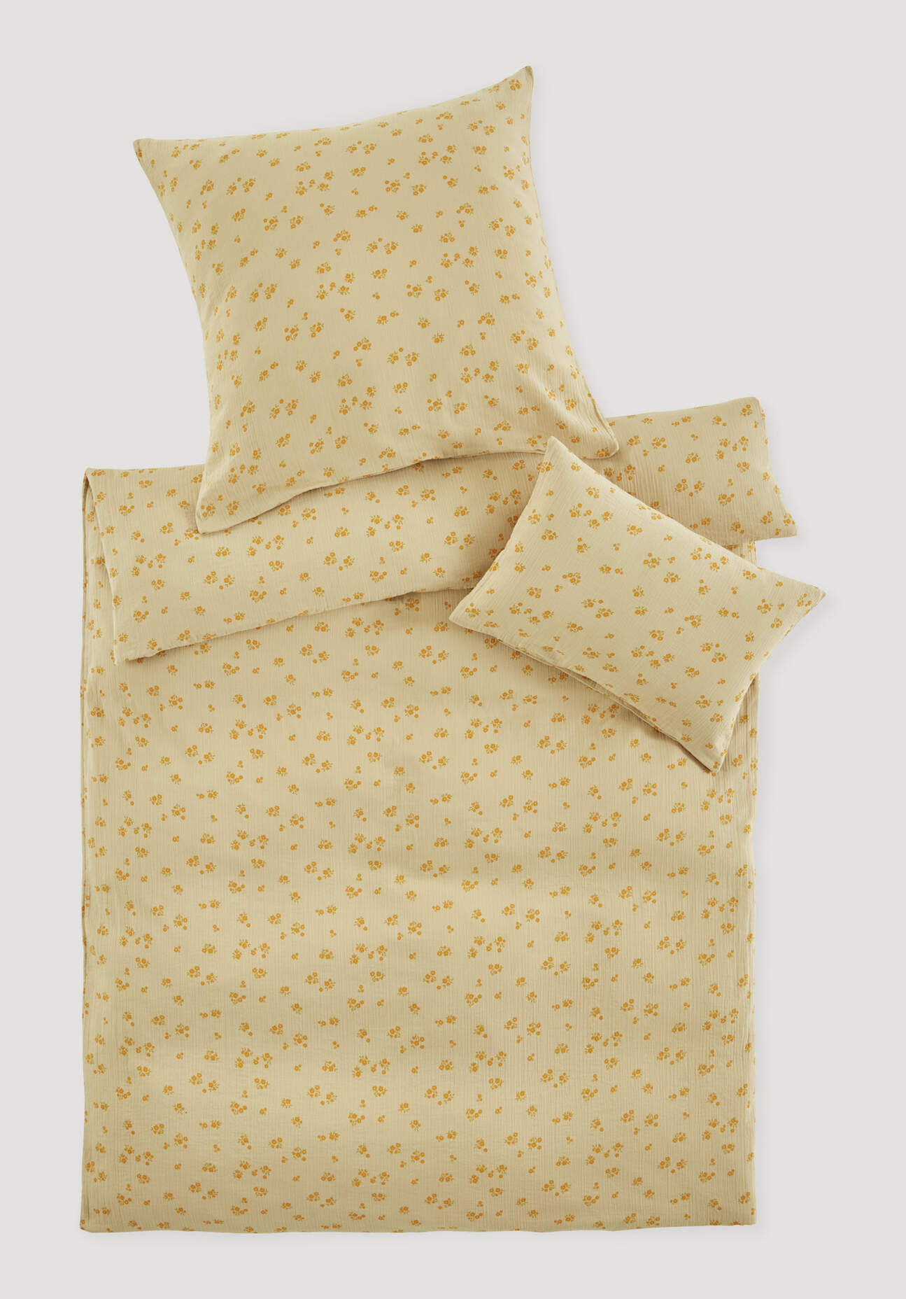 hessnatur Baby Musselin Bettwäsche aus Bio-Baumwolle - orange - Größe 135x200 / 80x80 cm
