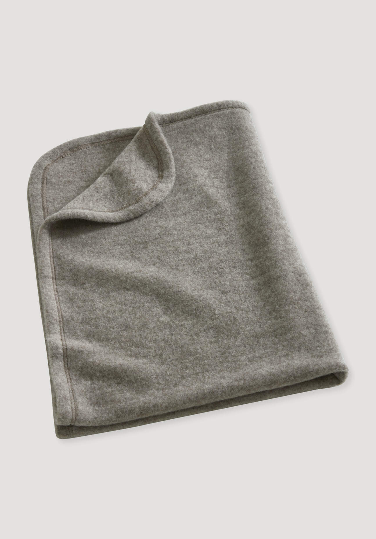 hessnatur Baby Wollfleece Decke aus Bio-Merinowolle - grau Grösse70x100 cm