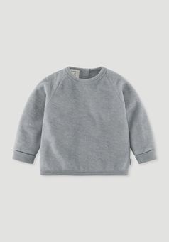 Wool terry sweatshirt raglan made from pure organic merino wool