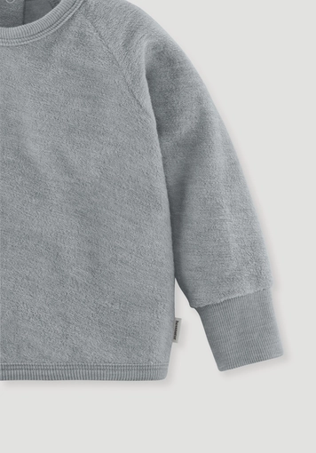 Wool terry sweatshirt raglan made from pure organic merino wool - 2