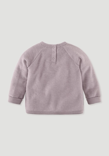 Wool terry sweatshirt raglan made from pure organic merino wool - 1