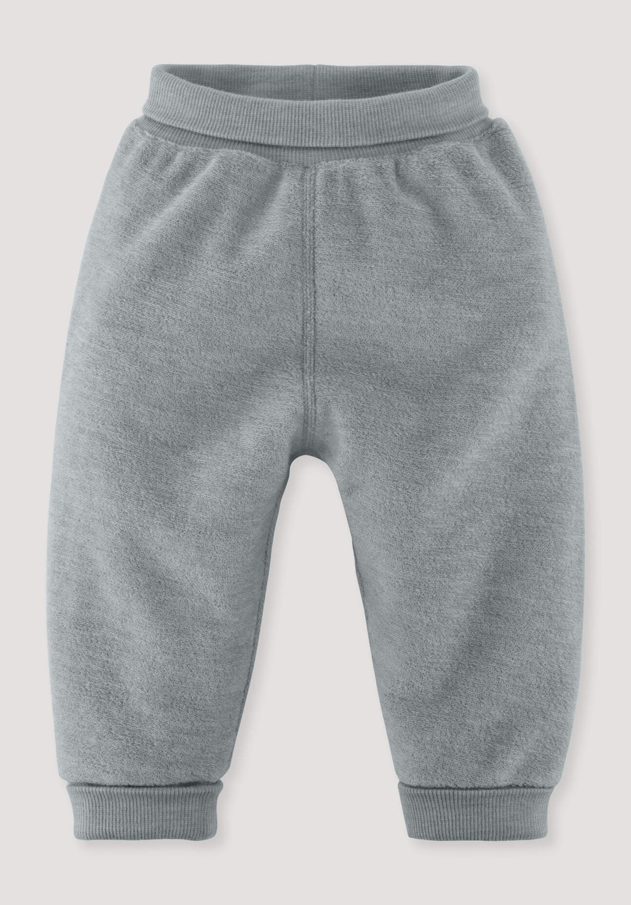 hessnatur Baby Wollfrottee Hose aus Bio-Merinowolle - blau Grösse50/56