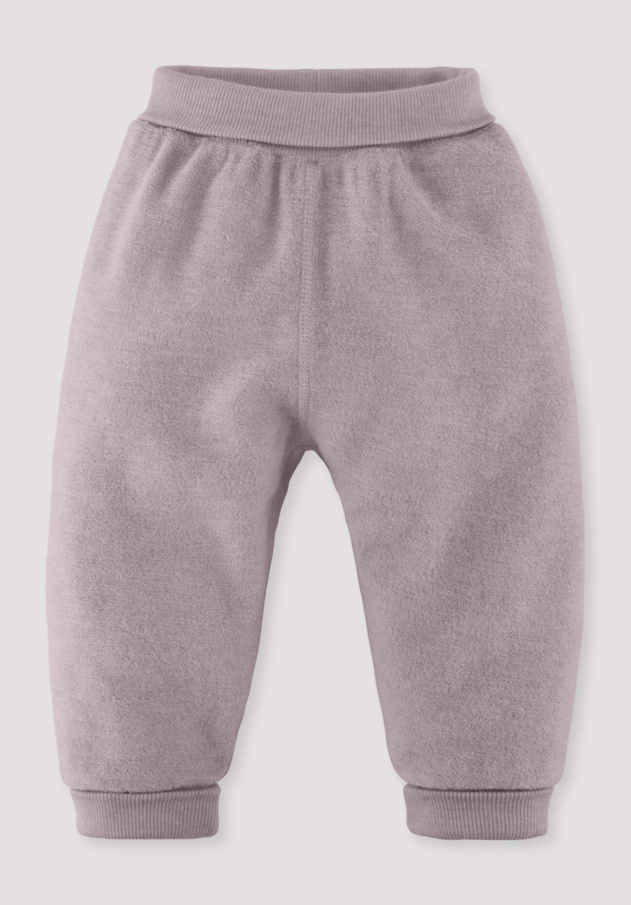hessnatur Baby Wollfrottee Hose aus Bio-Merinowolle - rosa Grösse50/56
