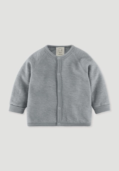 Wool terry jacket made from pure organic merino wool