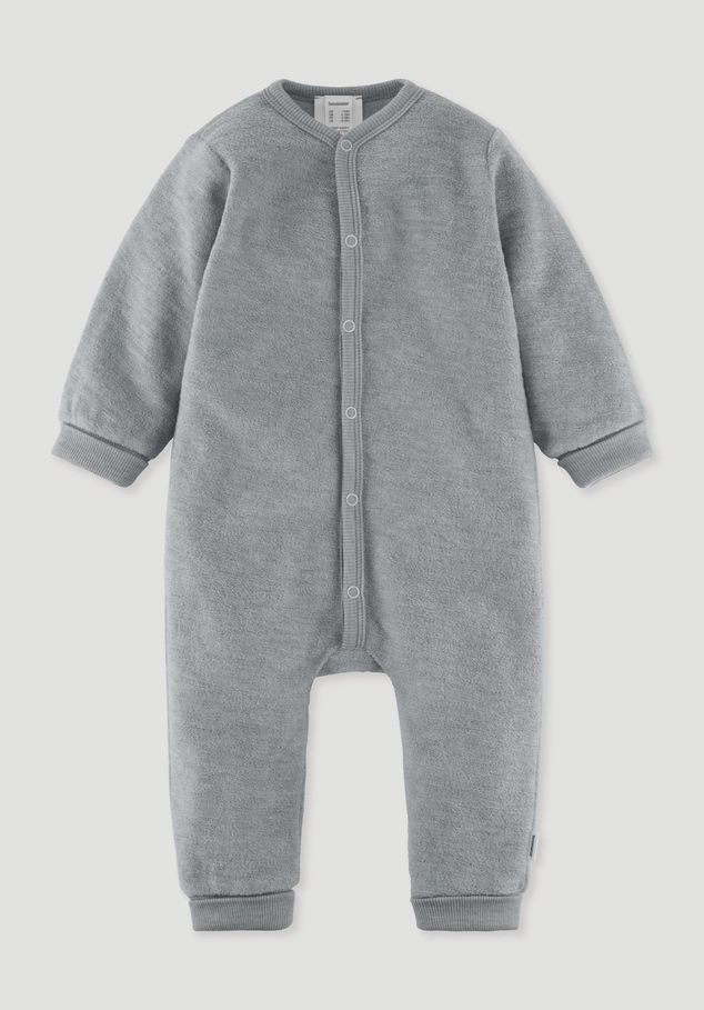 Wool terry overall made from pure organic merino wool
