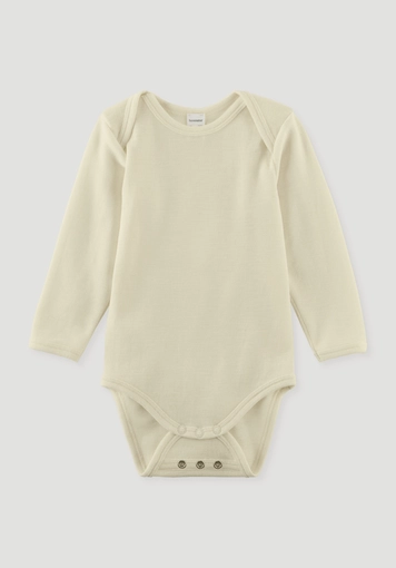 Slim long-sleeved body made of organic merino wool with silk Slim long-sleeved body made of organic merino wool with silk
