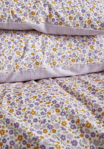 Flannel reversible bedding set made from pure organic cotton - 3