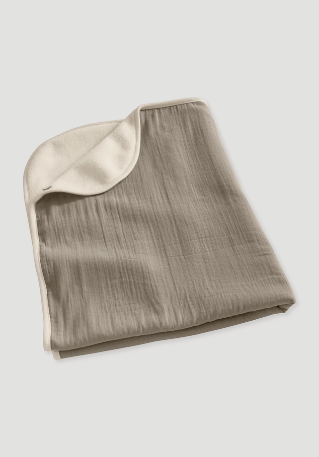 Wende-Decke Softfleece mit Musselin aus reiner Bio-Baumwolle
