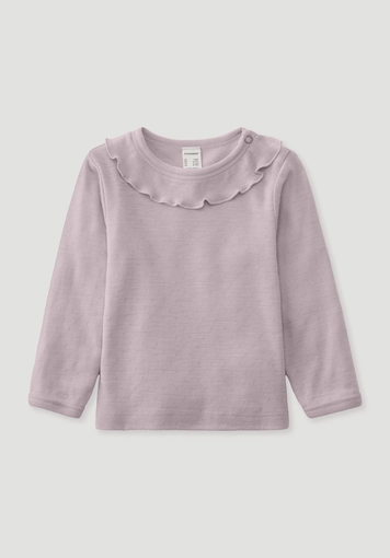 Langarmshirt Pointelle aus reiner Bio-Merinowolle Langarmshirt Pointelle aus reiner Bio-Merinowolle