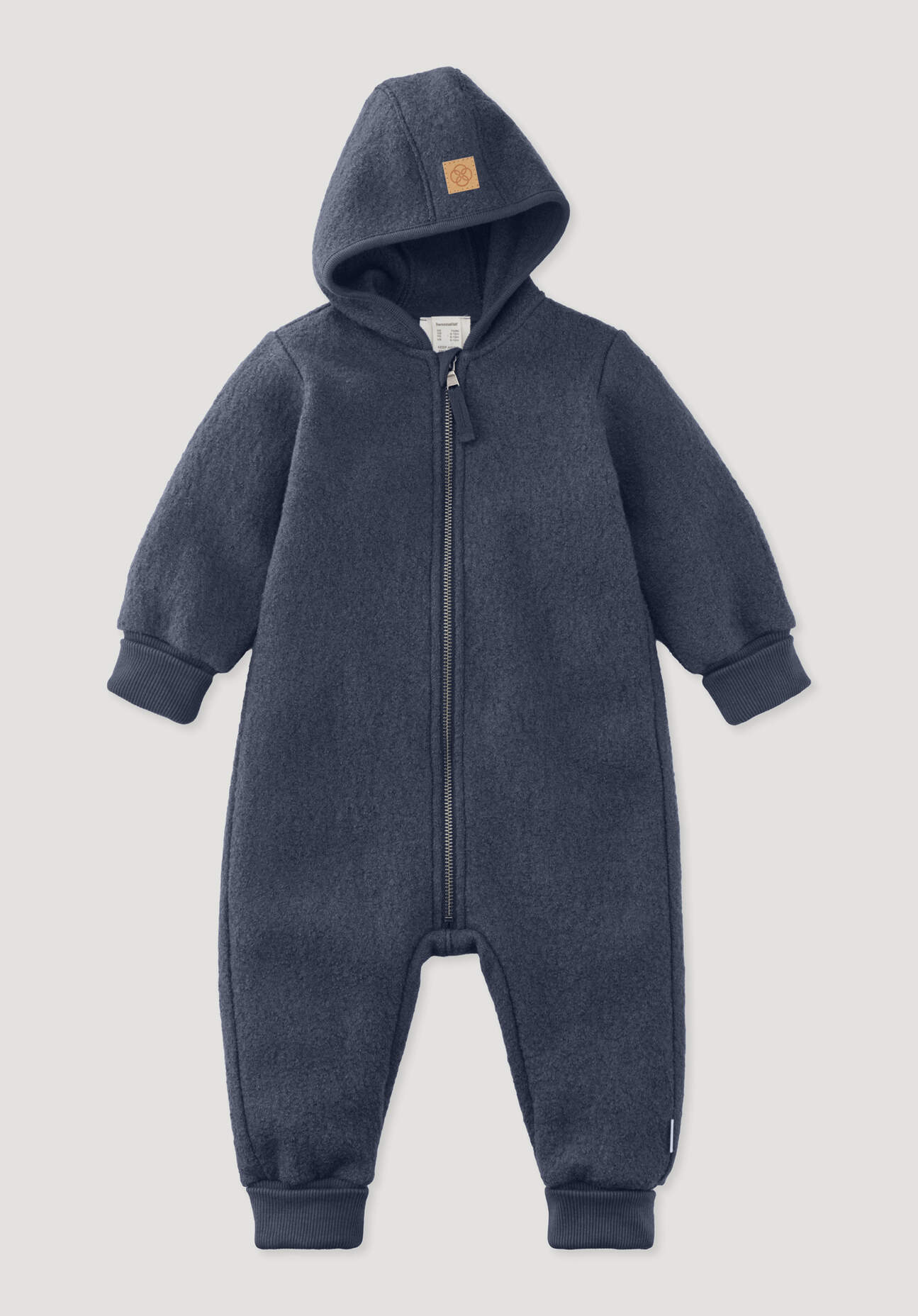 hessnatur Baby Walkoverall aus Bio-Merinowolle - blau Grösse86/92