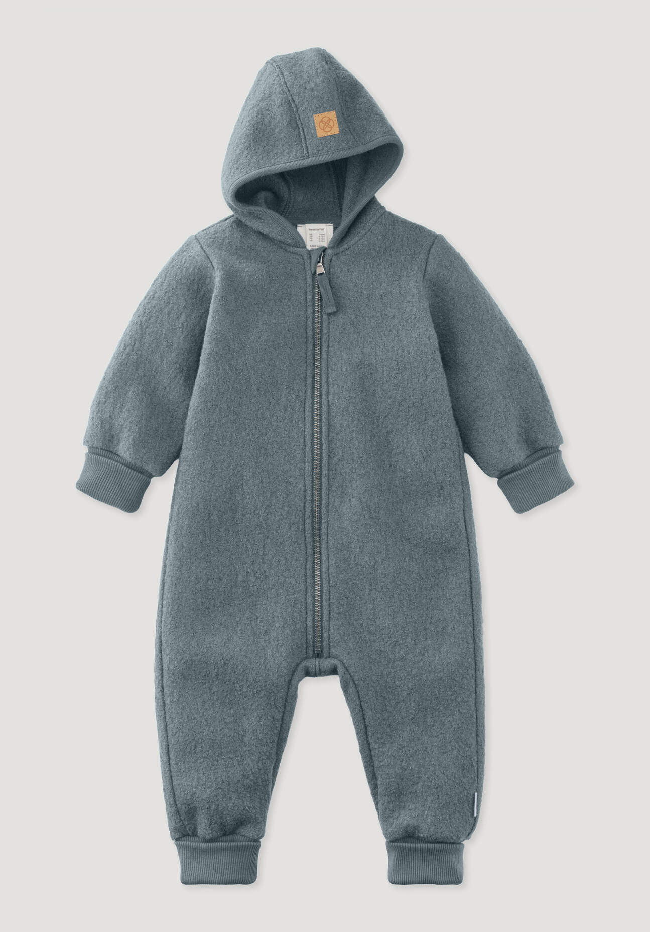 hessnatur Baby Walkoverall aus Bio-Merinowolle - blau Grösse50/56