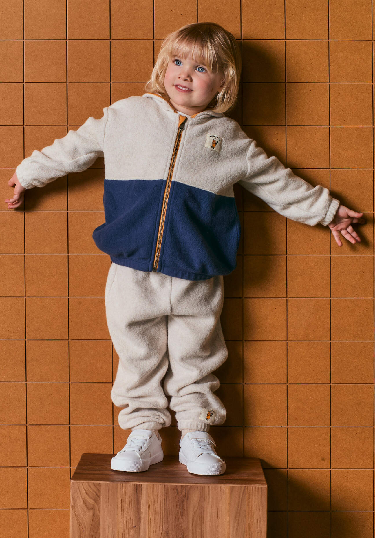 hessnatur Baby Fleece Jacke DIE MAUS aus Bio-Baumwolle - blau - Größe 86/92