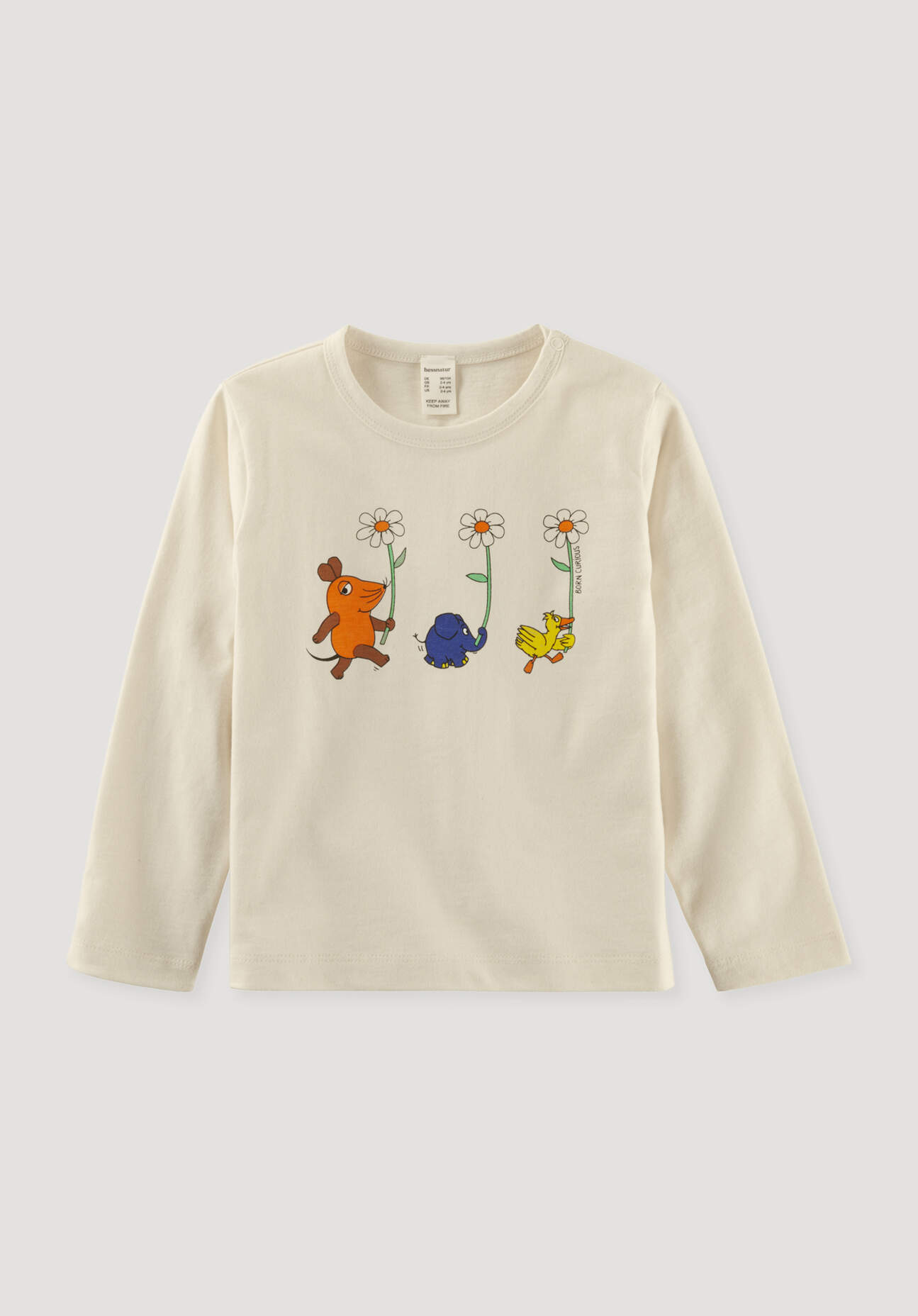 hessnatur Baby Longsleeve DIE MAUS Regular aus Bio-Baumwolle mit recycelter Baumwolle - orange - Größe 74/80