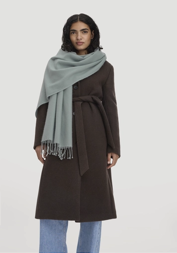 Cashmere scarf with virgin wool - 0