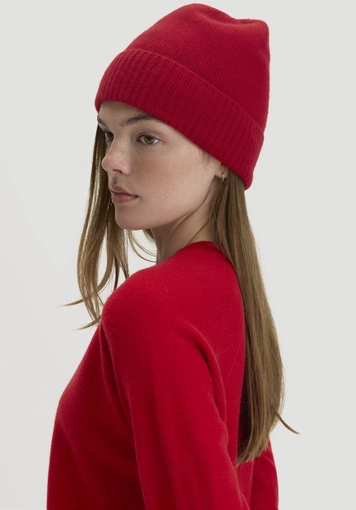 Mütze BETTER RECYCLING aus reinem Cashmere - 0